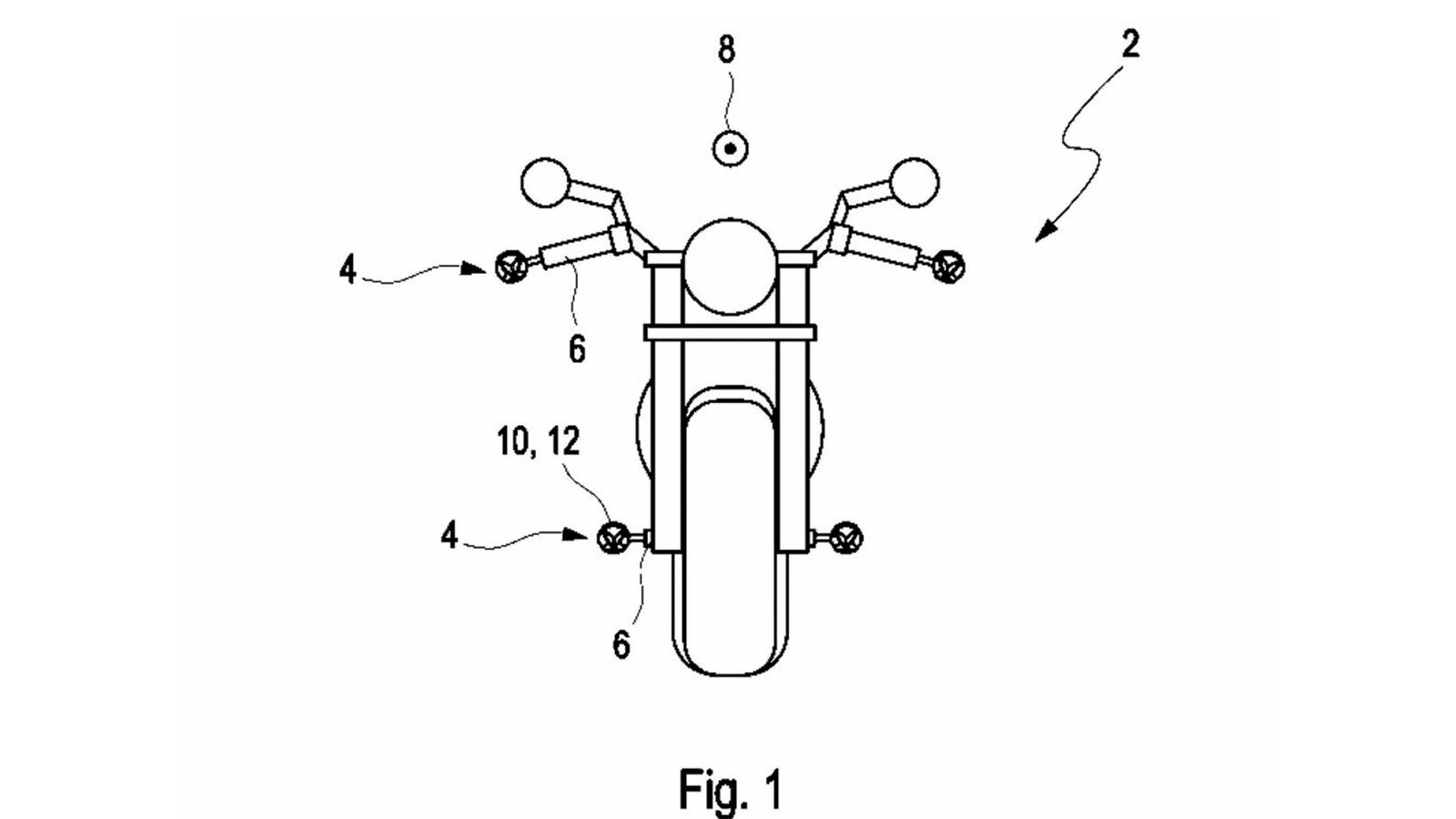 Ένα από τα σχέδια της BMW για την νέα τεχνολογία. Οι ανακλαστήρες φαίνονται με τον αριθμό 4.