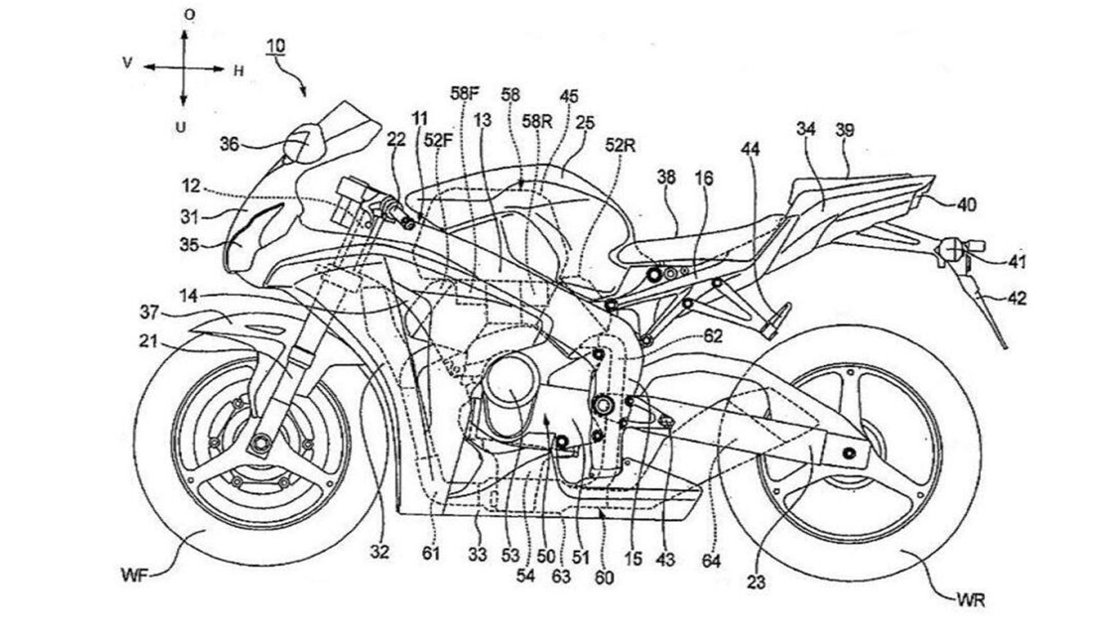 Κάποια από τα σχέδια της νέας πατέντας για τον V4 κινητήρα.