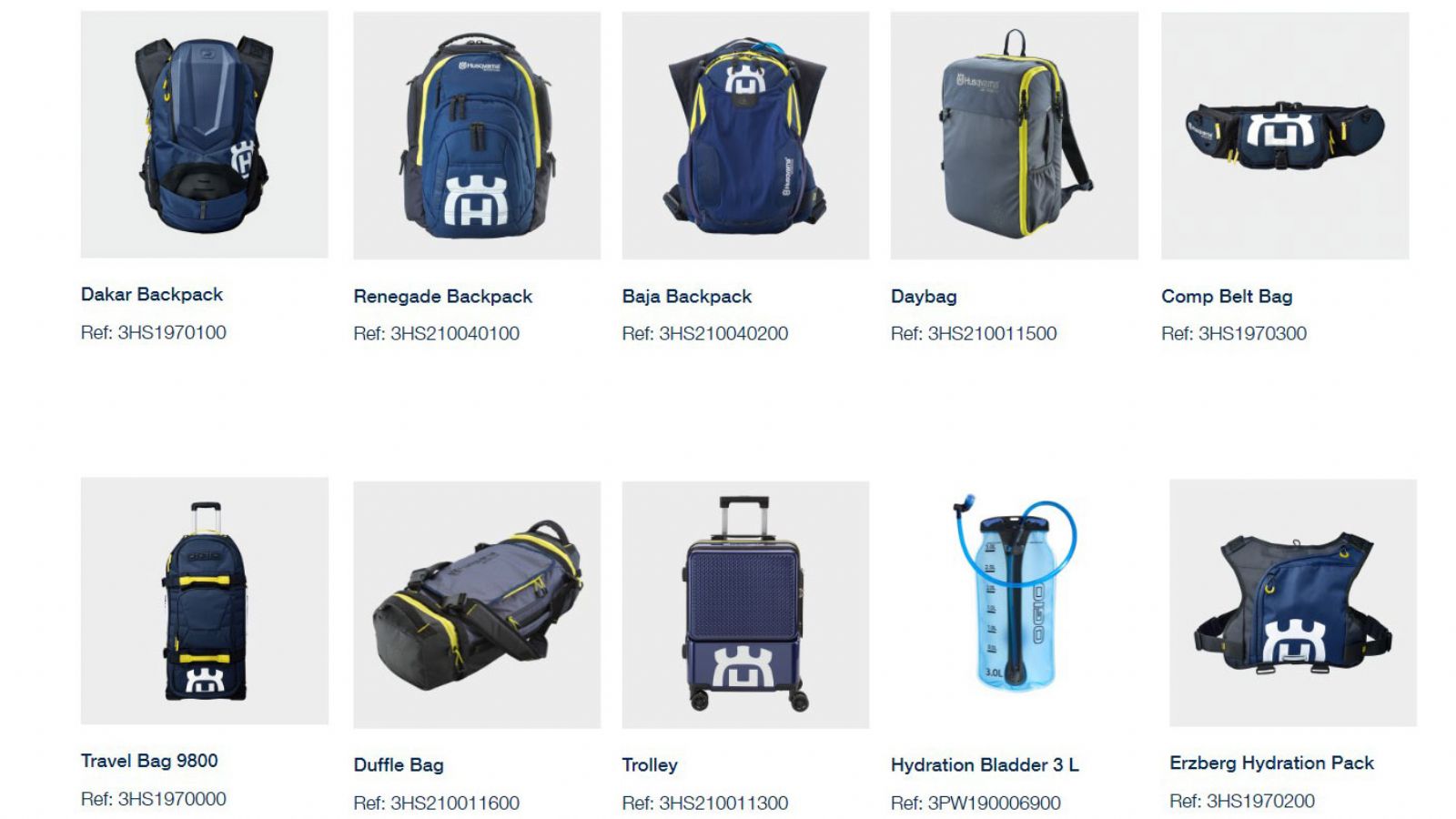 Όλα τα γνήσια σακίδια και βαλίτσες Husqvarna στο Paddock 512