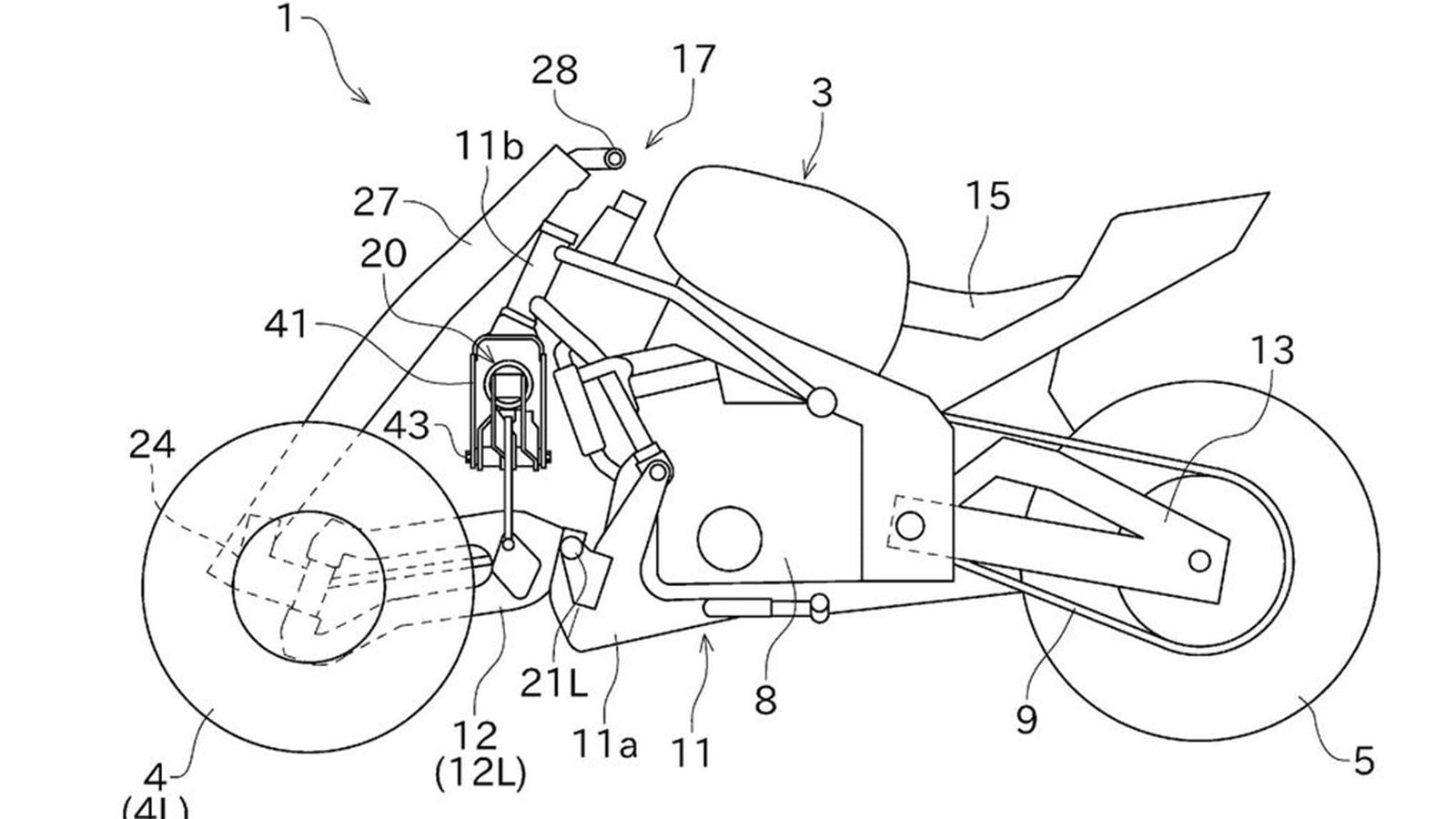 Μερικά από τα σχέδια της Kawasaki για την νέα πρόταση τρίτροχης μοτοσυκλέτας.