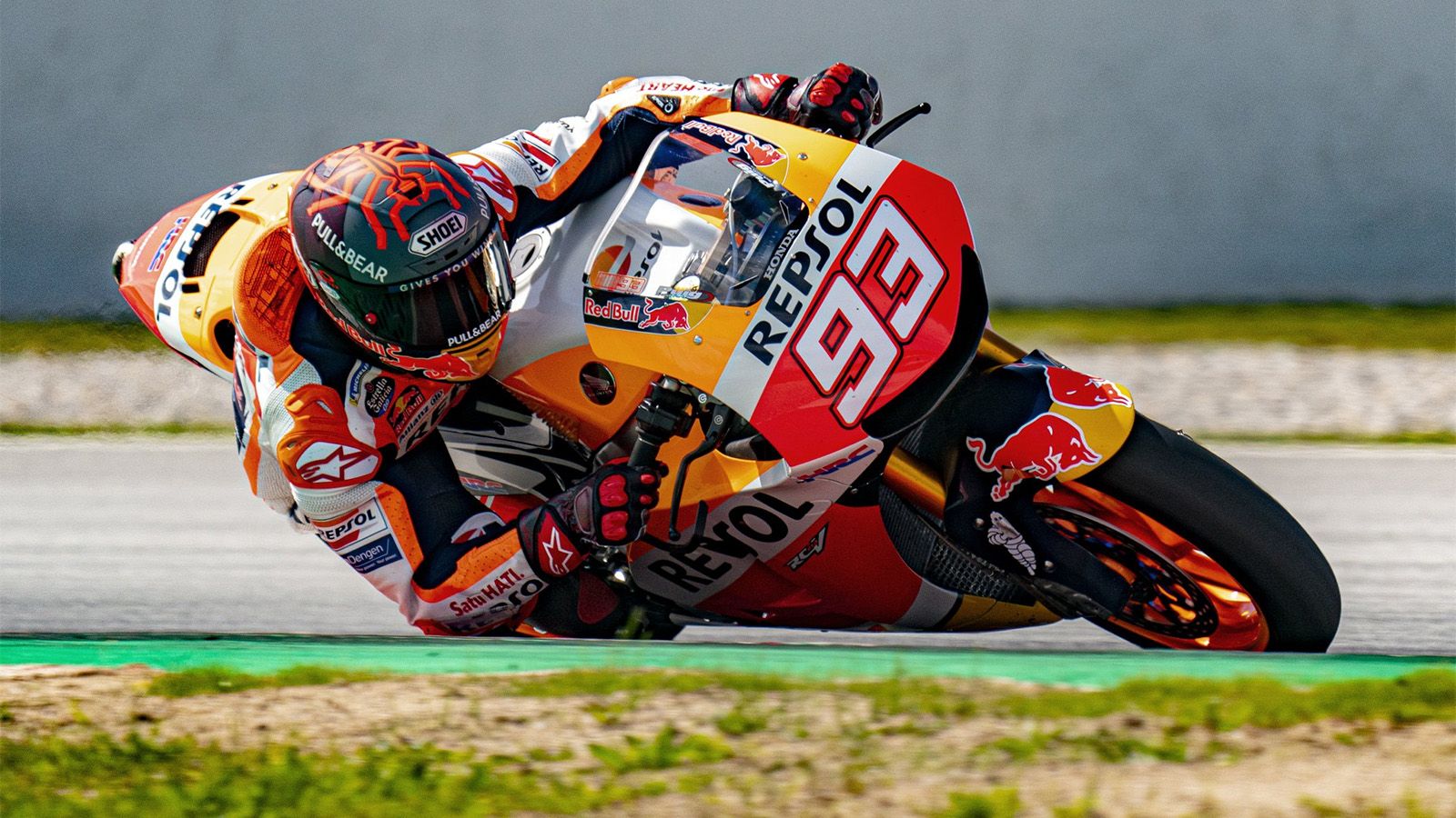 O Marc Marquez σε στιγμιότυπο από την προπόνηση του στο Montmelo. 