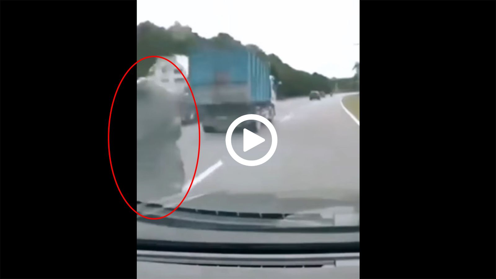 VIDEO: Έφαγε το μουσαμά από την νταλίκα στη μούρη!