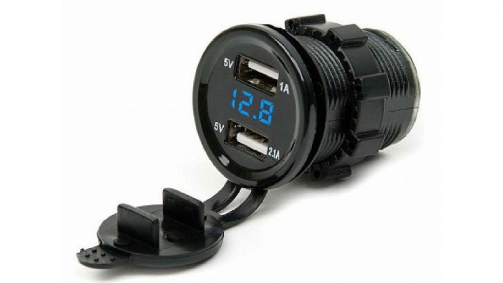 Αδιάβροχος φορτιστής / βολτόμετρο με 2 εξόδους USB 5V