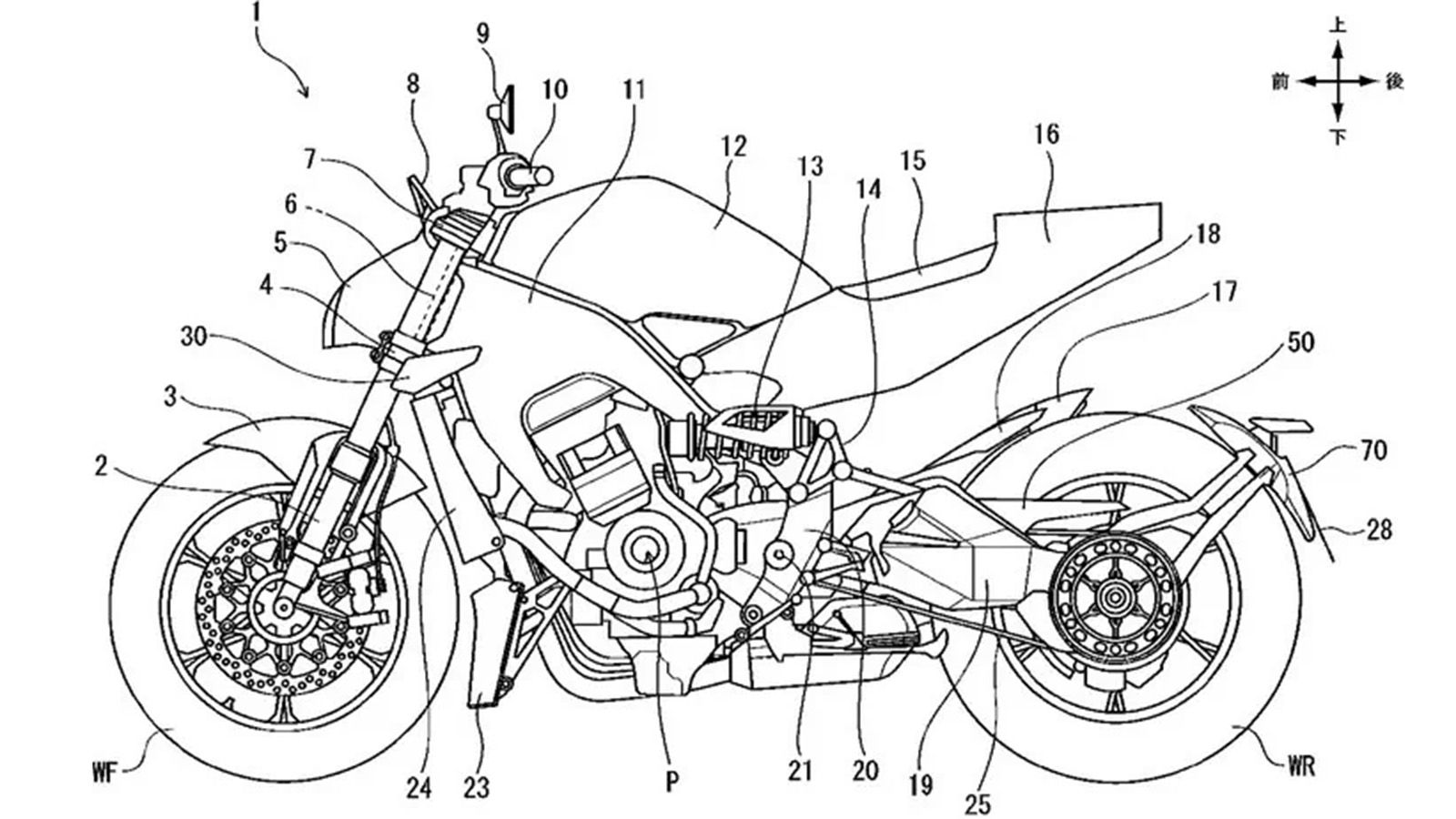 Ένα από τα σχέδια της νέας hypernaked της Honda...