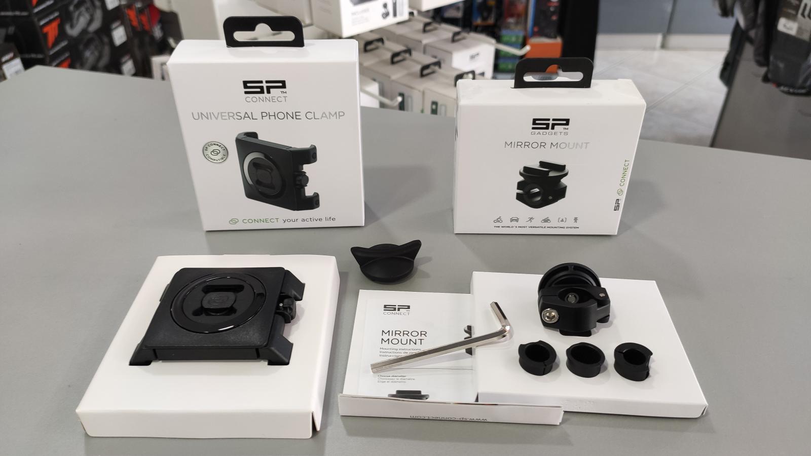 Test βάση κινητού: SP Connect Mirror Mount και Universal Phone Clamp