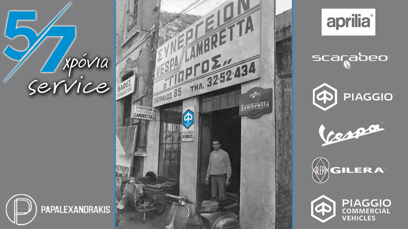 57 χρόνια service Piaggio στην Πειραιώς