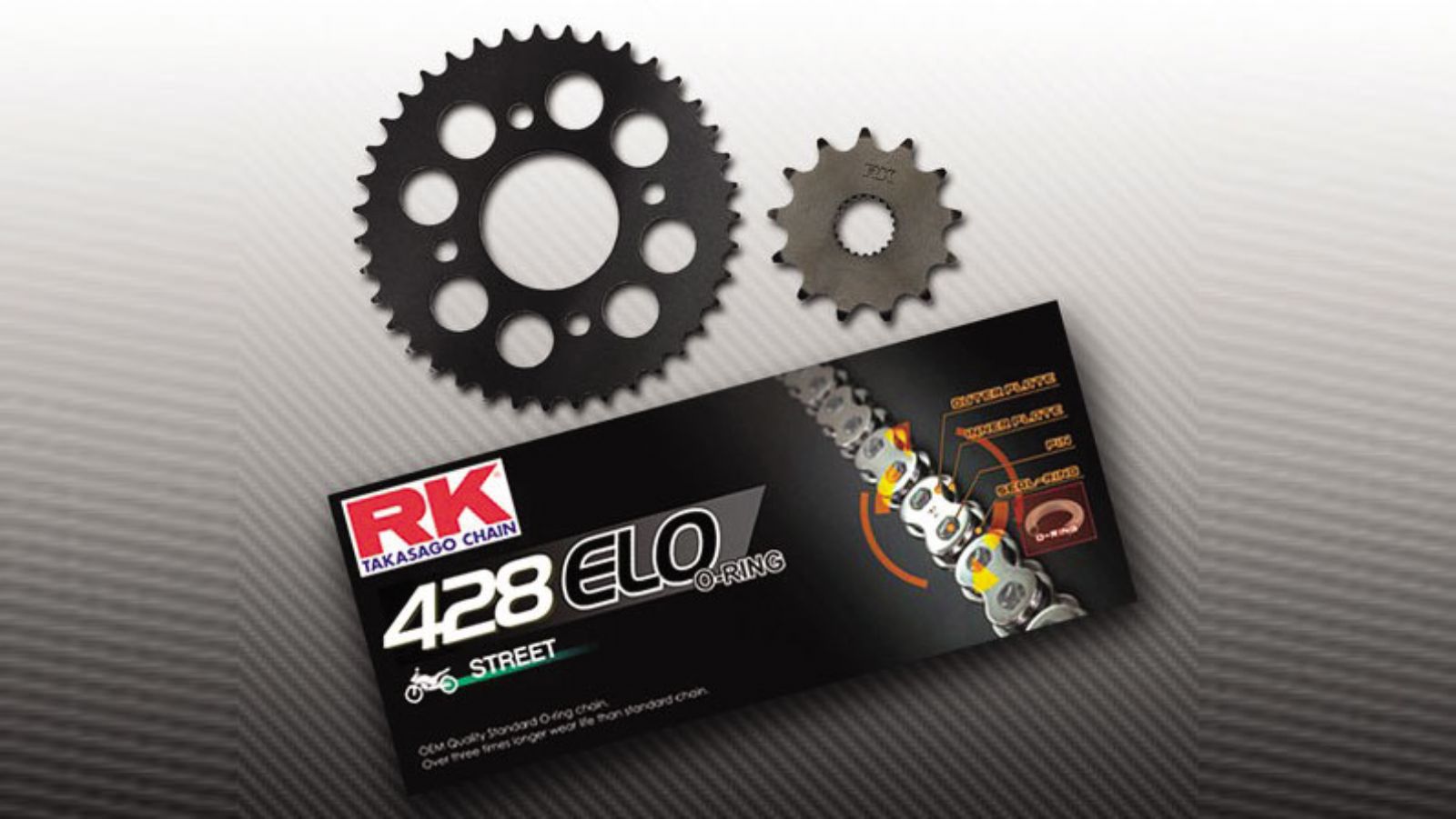 RK κιτ γρανάζια με O-ring αλυσίδα