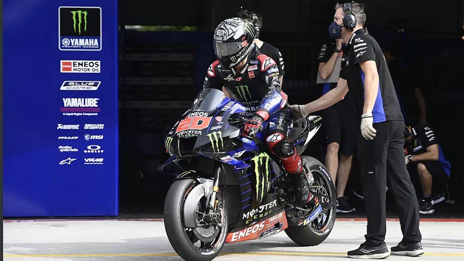 O Fabio Quartararo σε στιγμιότυπο από τις δοκιμές. 