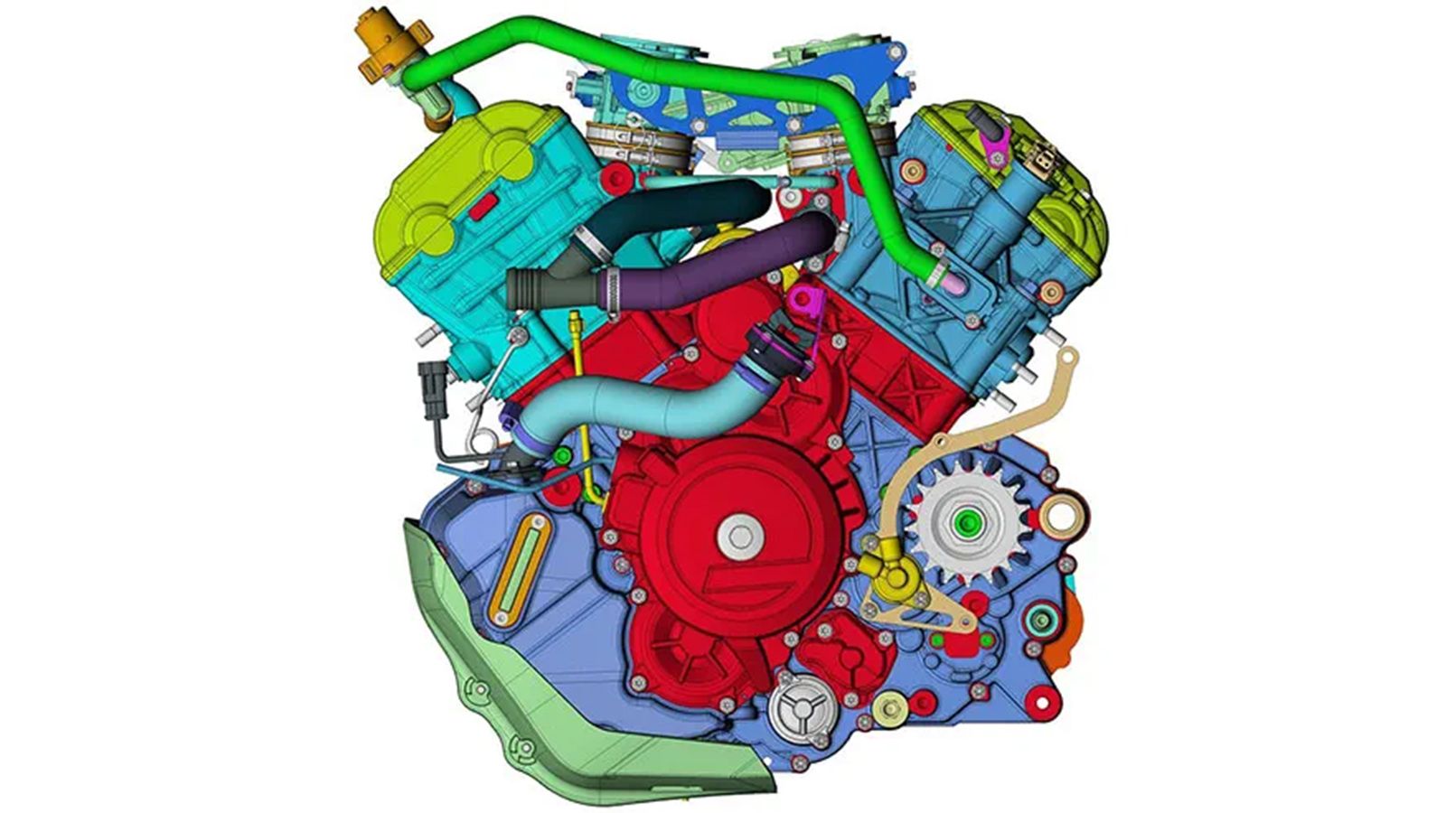 Τα σχέδια του νέου κινητήρα που κατοχύρωσε η Qianjiang. Οι ομοιότητες με το μοτέρ 1290 της KTM είναι εμφανείς. 