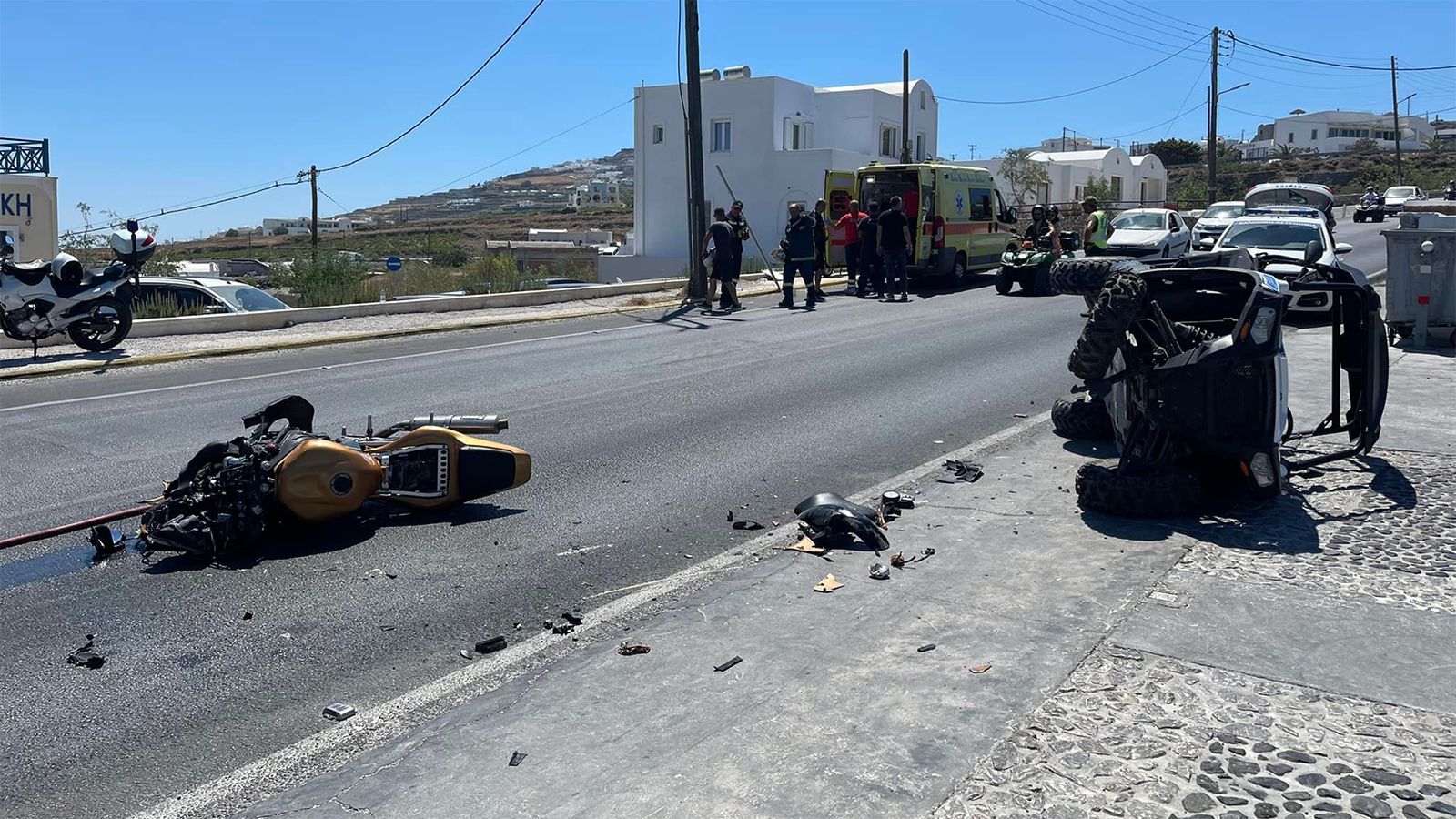 Φωτογραφία από το σημείο του δυστυχήματος (Cyclades24.gr)