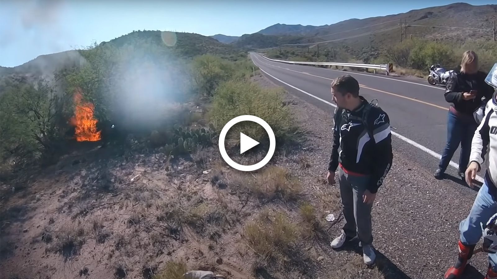 VIDEO: Hayabusa δεν έστριψε ποτέ - Έπεσε και πήρε φωτιά