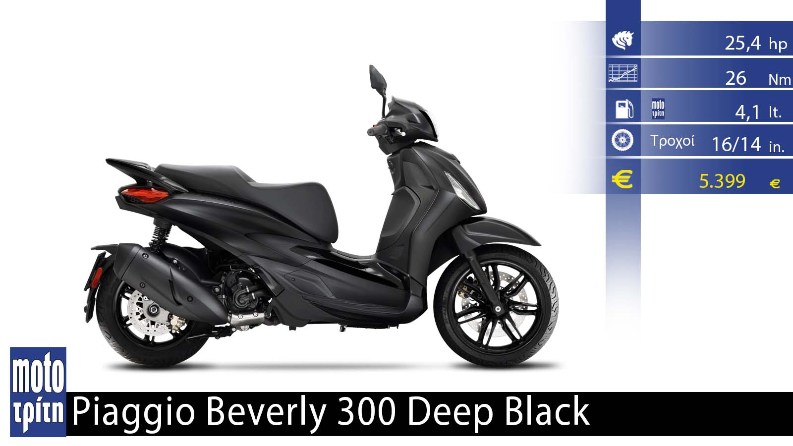 Piaggio Beverly 300 Deep Black: Με όφελος 300 ευρώ.