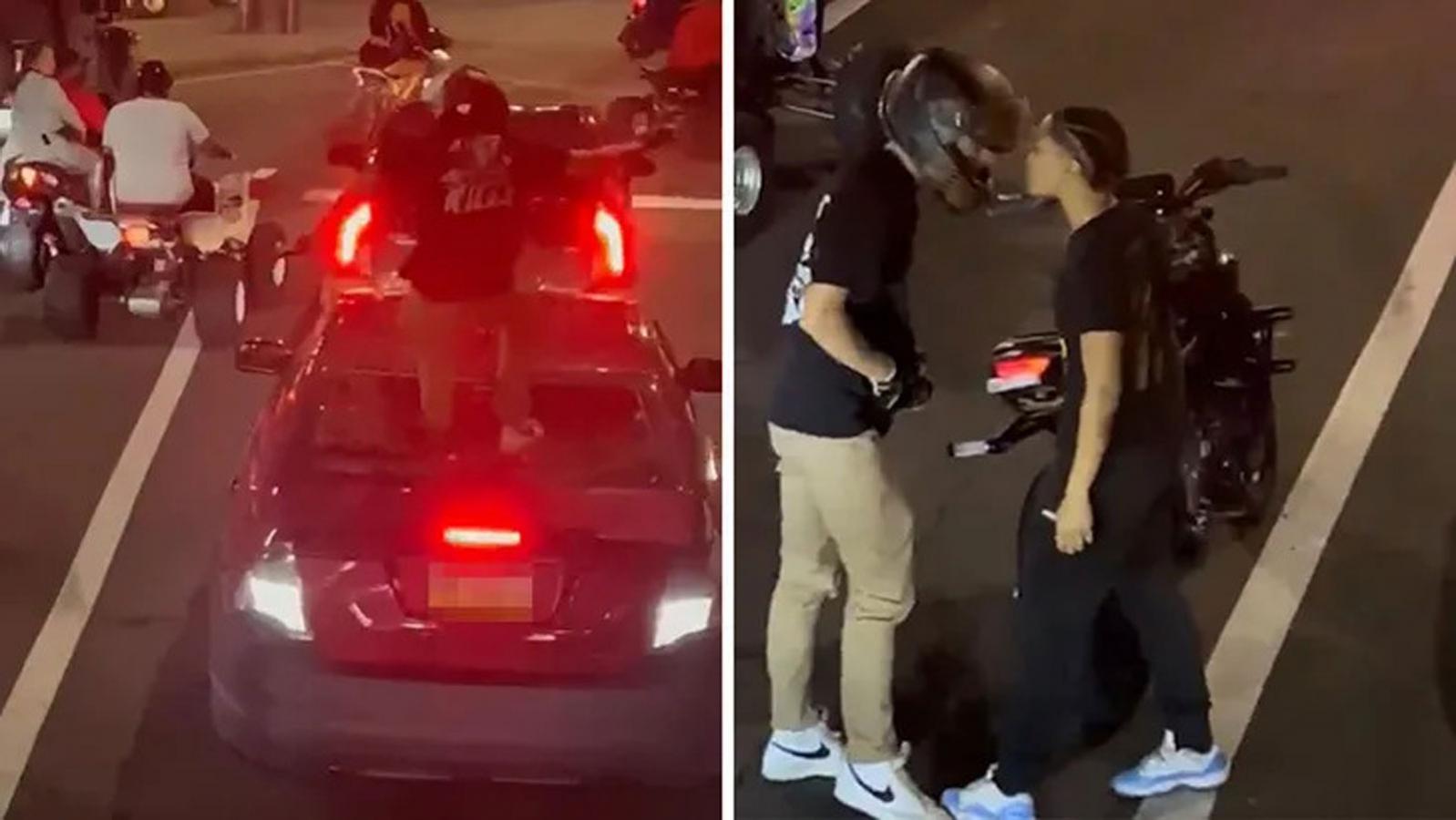 Αναβάτης σπάει παράθυρο αυτοκινήτου και τραβάει όπλο όταν η οδηγός αντιδρά 