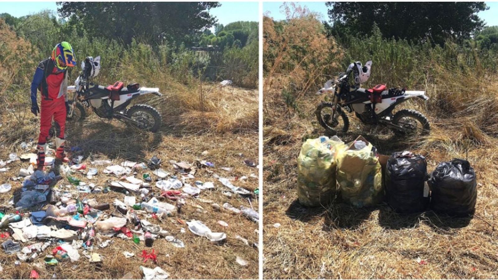 «Εντουράς» μαζεύει σκουπίδια και δίνει το παράδειγμα  σε όλους