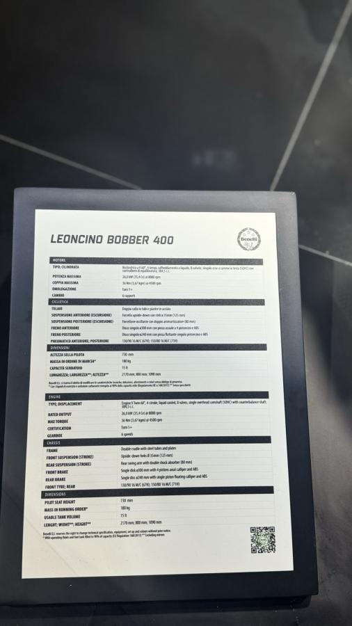 EICMA 2024: Benelli Leoncino Bobber 400