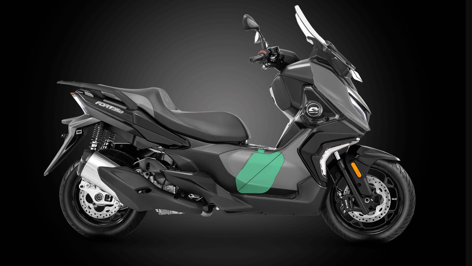 Fort 350, με χαμηλά τοποθετημένο το ρεζερβουάρ για καλύτερη οδηγική συμπεριφορά