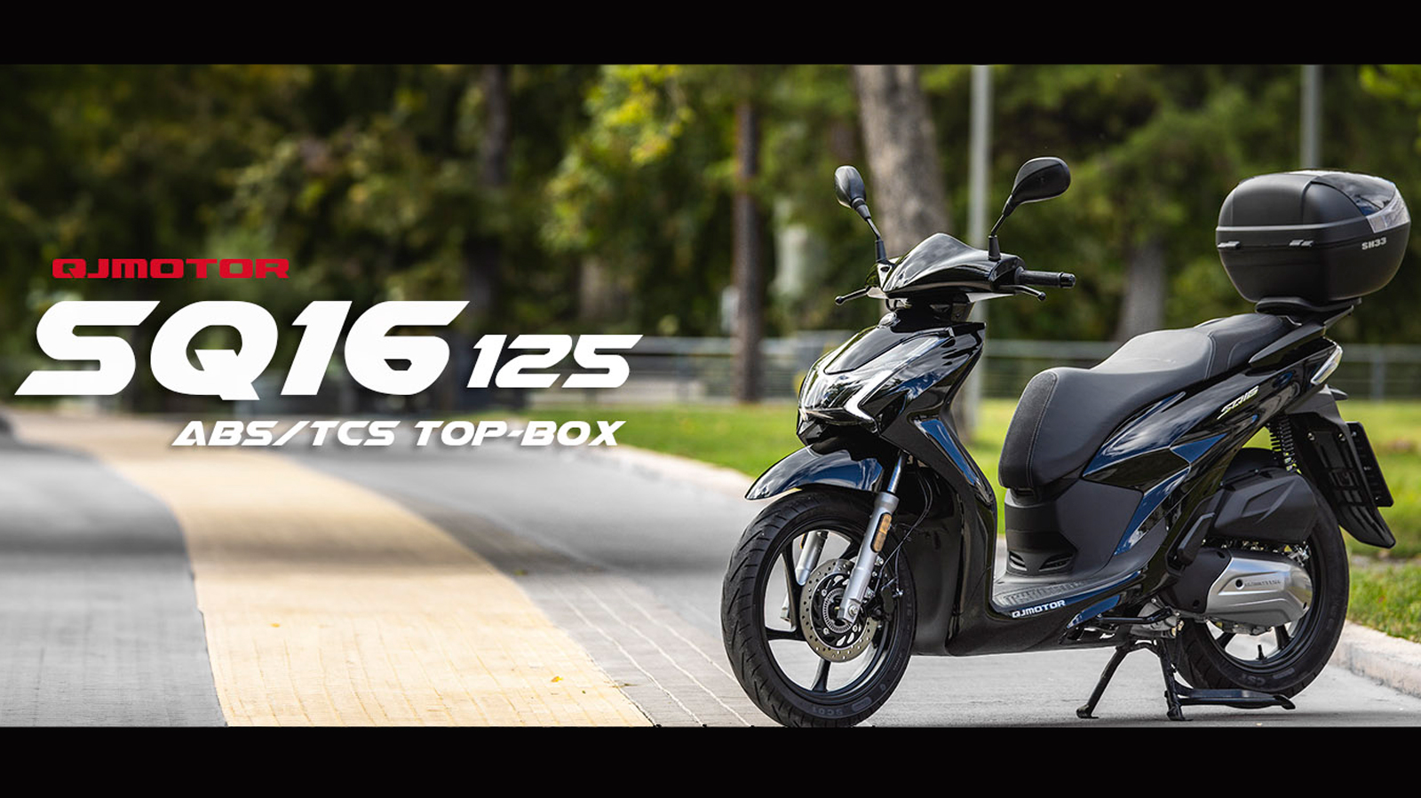 QJMOTOR SQ 16 125 : Ετοιμοπαράδοτο και με Top Box χωρητικότητας 33 λίτρων στον στάνταρ εξοπλισμό