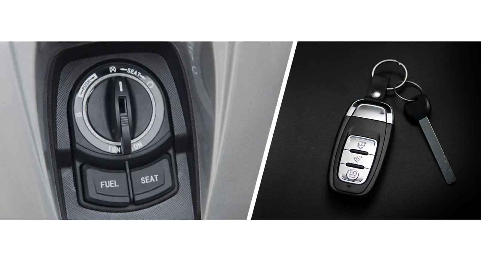 Σύστημα εκκίνησης keyless με τηλεχειριστήριο που ενεργοποιεί συναγερμό και λειτουργία εντοπισμού