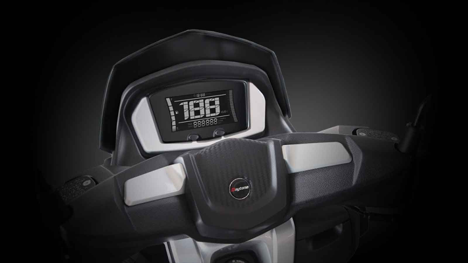 Ψηφιακός πίνακας οργάνων LCD με στροφόμετρο, κατανάλωση, ώρα και διπλό χιλιομετρητή