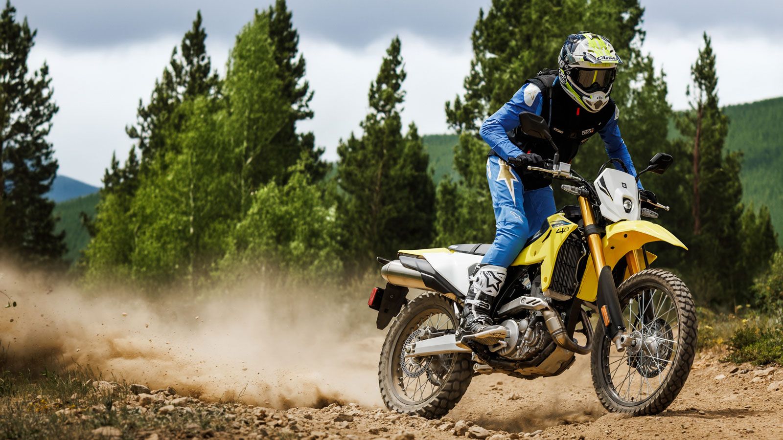 Οι ρυθμιζόμενες αναρτήσεις της KYB είναι παρούσες και στα δύο μοντέλα, με τη χωμάτινη έκδοση DR-Z4S να διαθέτει διαδρομές 280mm εμπρός και 296mm πίσω,