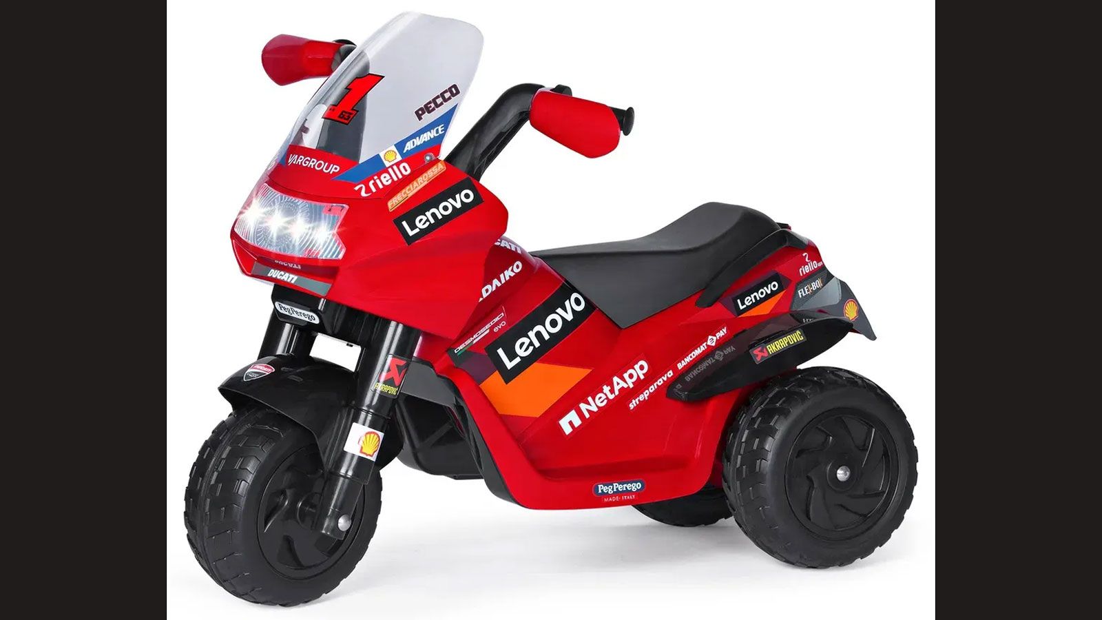 Η σειρά ξεκινά με ένα ηλεκτρικό τρίκυκλο 6V στην τιμή των 119 ευρώ.