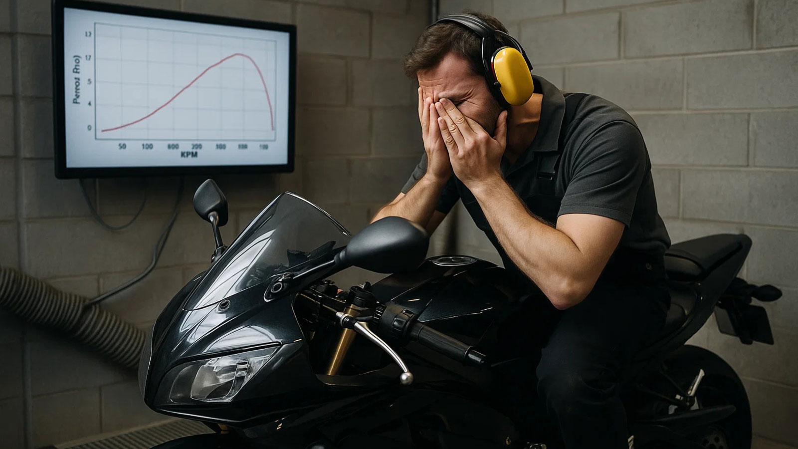 Μία απώλεια της τάξης του 10-15% σε σχέση με αυτήν που δηλώνει ο κατασκευαστής, είναι αναμενόμενη όταν βάλεις την μοτοσυκλέτα σου στο δυναμόμετρο. 