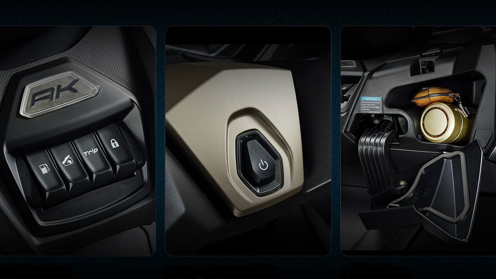 Επιπλέον, το AK575 ενσωματώνει keyless σύστημα τρίτης γενιάς, TPMS για πίεση ελαστικών, θέρμανση στα γκριπ, συνδεσιμότητα Bluetooth, πλοήγηση και θύρα