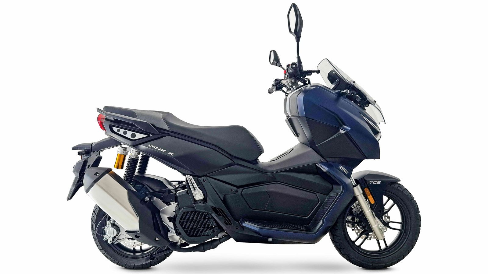 Το Kymco Dink-X 125 TCS παρουσιάζεται ως ένα αστικό scooter με έντονο adventure προσανατολισμό, σχεδιασμένο για αναβάτες που κινούνται καθημερινά στην