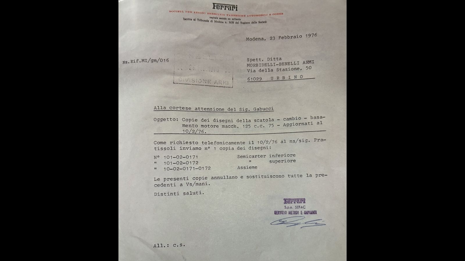 Morbidelli: Η μάρκα για την οποία έφτιαχνε ανταλλακτικά η Ferrari