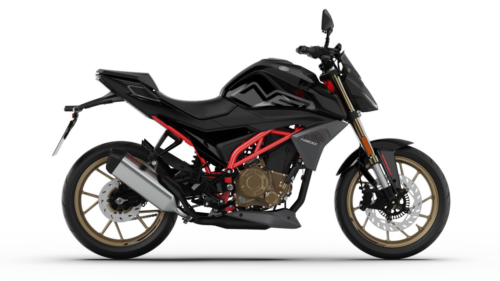 Μαύρο με κόκκινο χωροδικτύωμα & χρυσές ζάντες