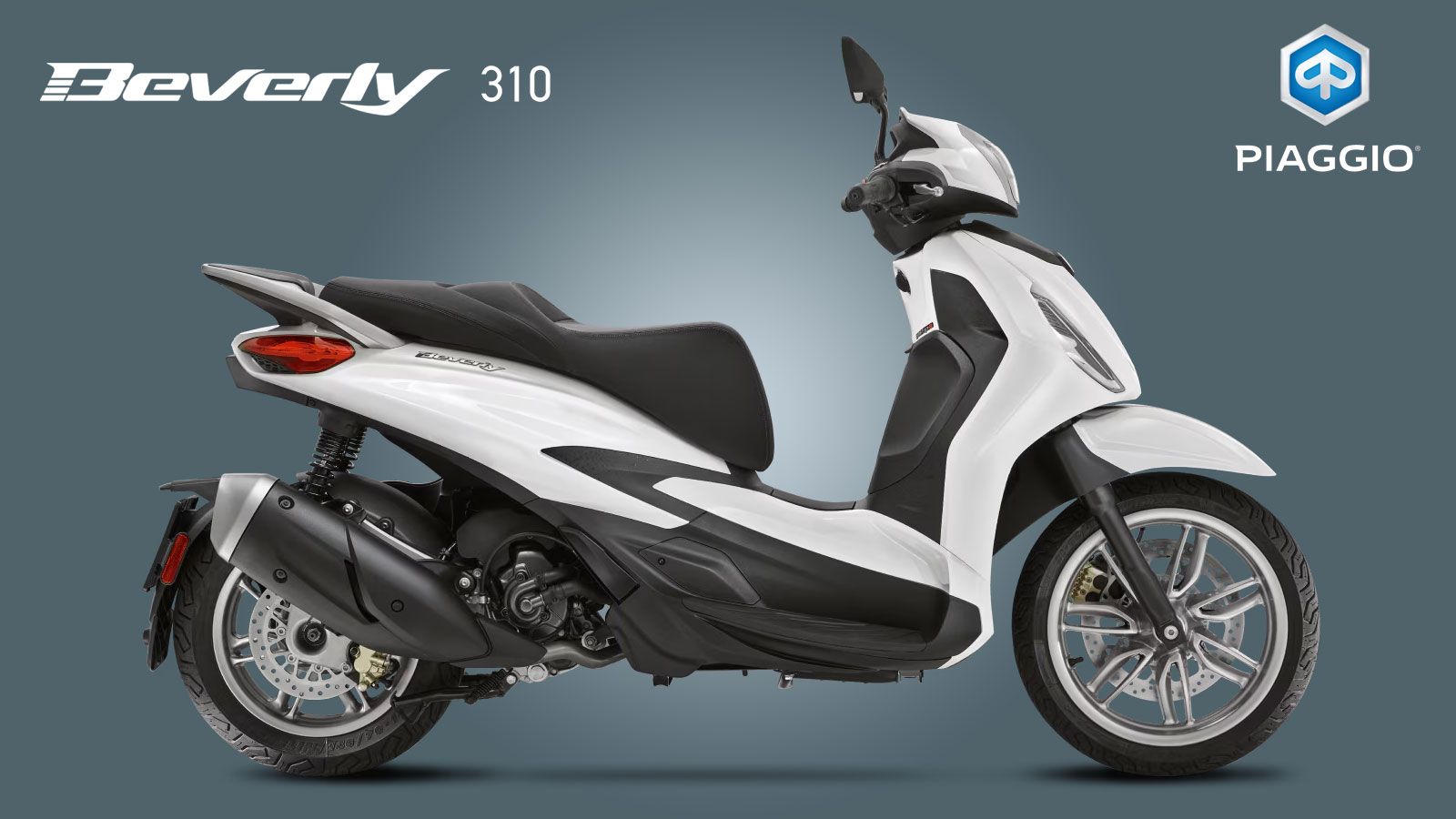 Piaggio Beverly 310 στον λευκό χρωματισμό