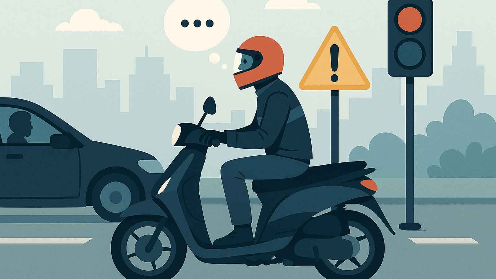 Η μετάβαση από το αυτοκίνητο στο δίκυκλο συνεπάγεται μια ριζική αλλαγή αντίληψης για την οδήγηση.