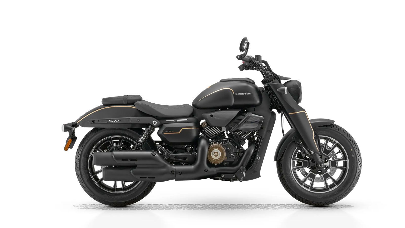 Η SRV 400VS ακολουθεί τη φιλοσοφία της «απλότητας με ουσία». Διαθέτει σύστημα πέδησης με δίσκο 300 mm εμπρός και 240 mm πίσω, σε συνδυασμό με δικάναλο