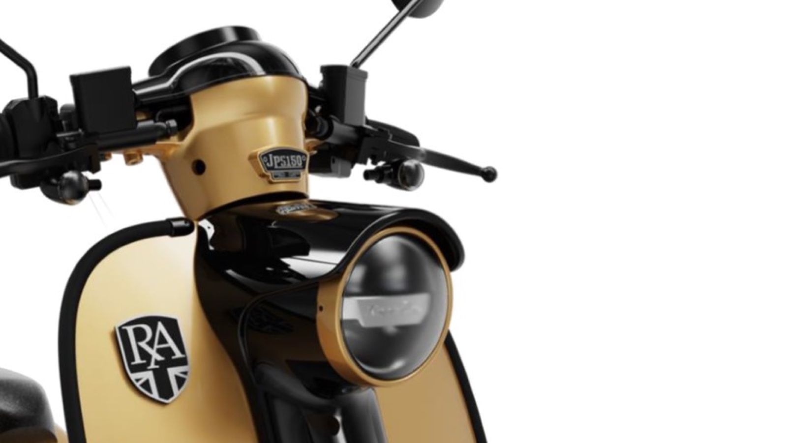 Η μάσκα φέρει σκίαστρο στον εμπρός προβολέα, ενισχύοντας το vintage προφίλ.