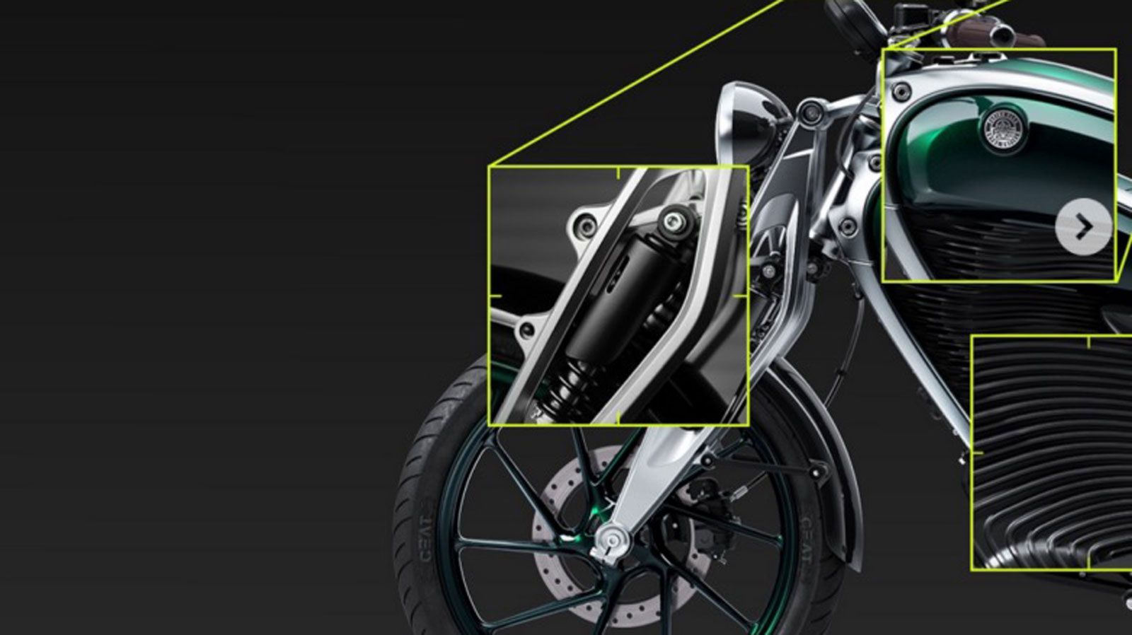 Το πιρούνι με αρθρώσεις και εκτεθειμένα μηχανικά μέρη αποτελεί έναν εκμοντερνισμένο φόρο τιμής στο παρελθόν, δείχνοντας πως η μηχανική μπορεί να είναι