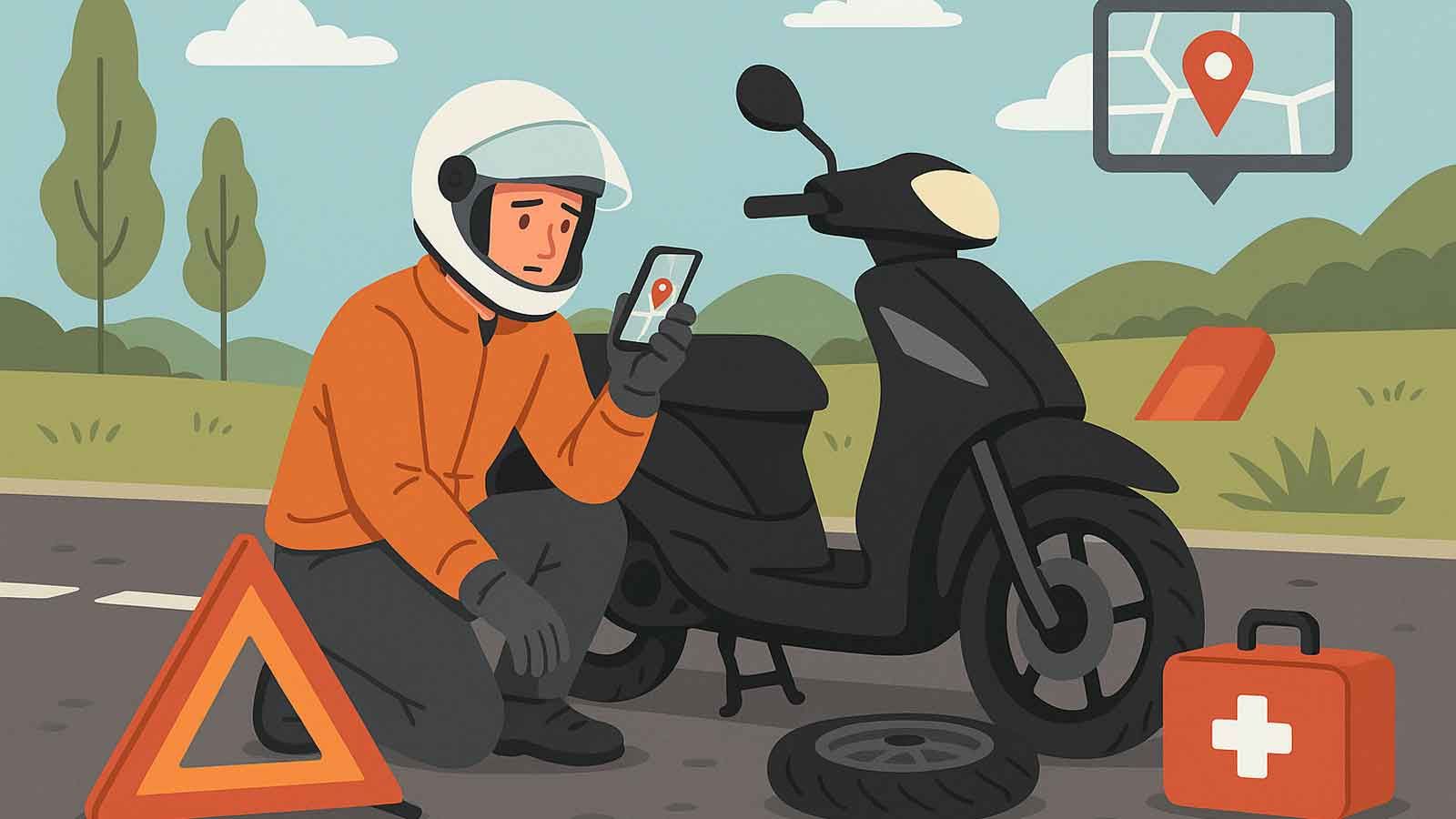 Όταν προκύψει βλάβη στο scooter 125cc, η πρώτη αντίδραση πρέπει να είναι η ασφαλής ακινητοποίηση του οχήματος.