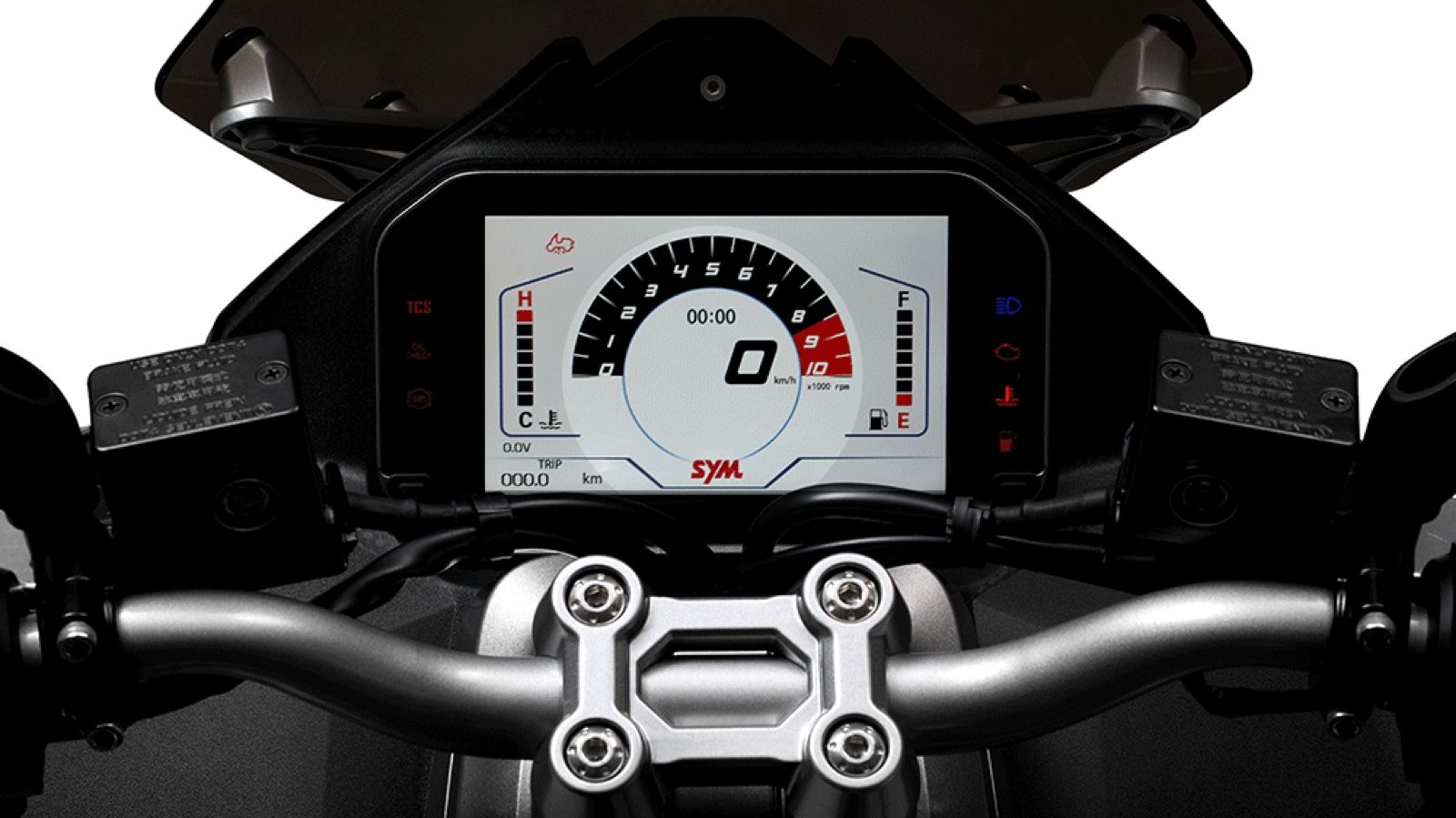 TFT οθόνη 7 ιντσών που αναλαμβάνει την πληροφόρηση του αναβάτη με όλες τις χρήσιμες ενδείξεις