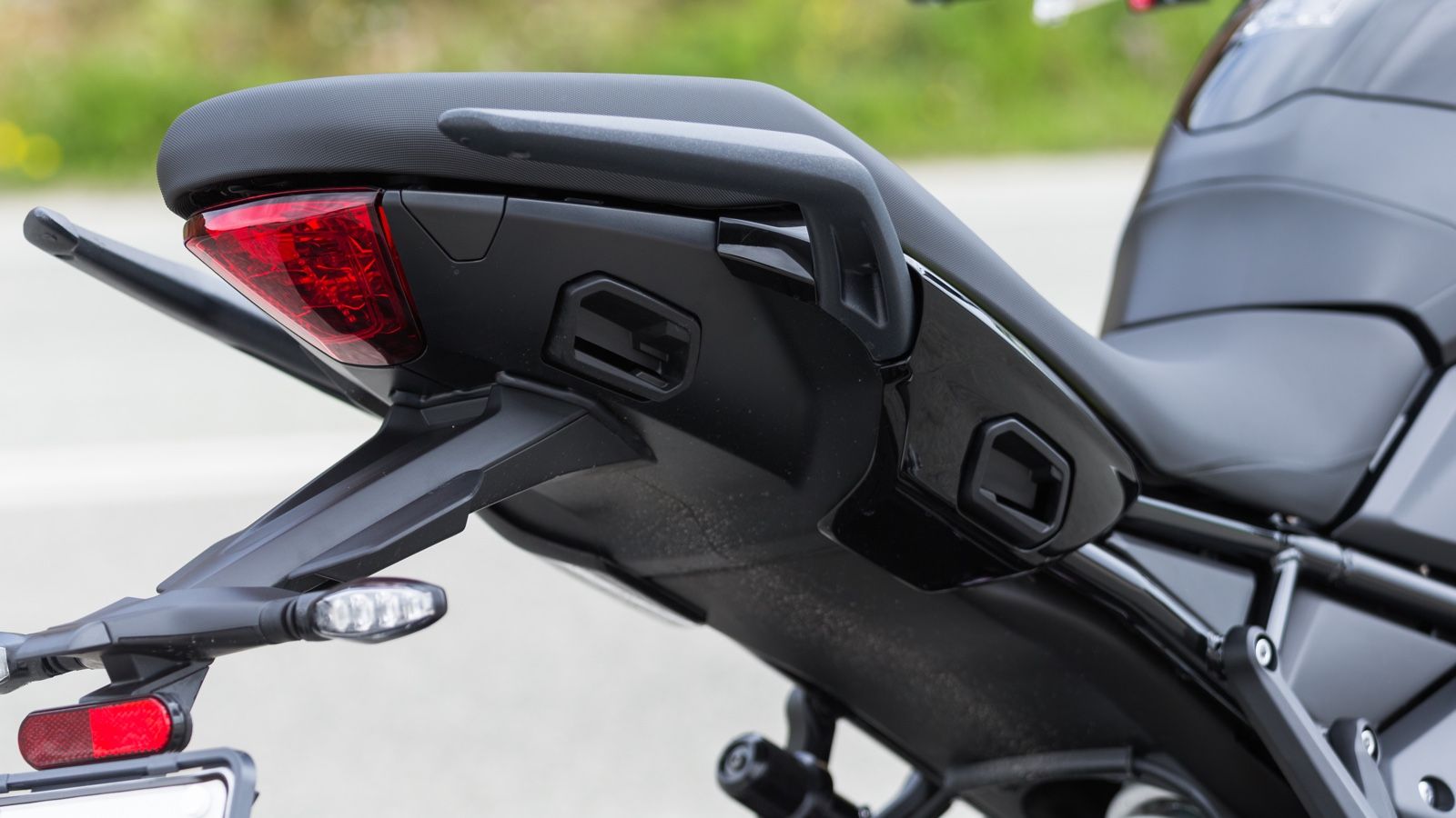 Λεπτεπίλεπτη ουρά που δεν εξέχει περισσότερο από την σέλα.