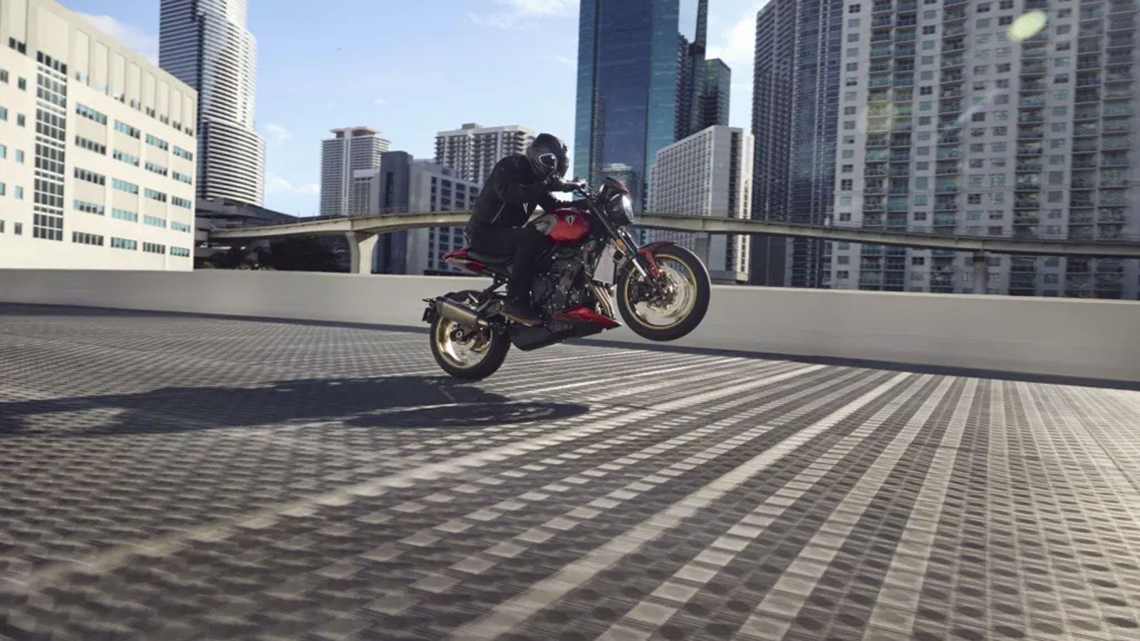 Η Trident 800 βασίζεται σε εντελώς νέο, ελαφρύ πλαίσιο που συνεργάζεται με πλήρως ρυθμιζόμενες αναρτήσεις Showa, αποτελούμενες από ανεστραμμένο πιρούν