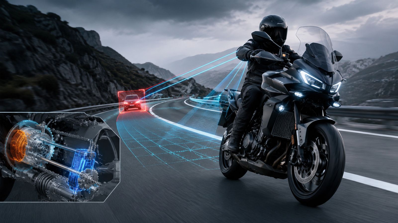 Τα radar και τα αυτόματα κιβώτια έχουν ήδη μπει δυναμικά στις σύγχρονες μοτοσυκλέτες, όμως μέχρι σήμερα τα δύο συστήματα λειτουργούν σχεδόν ανεξάρτητα