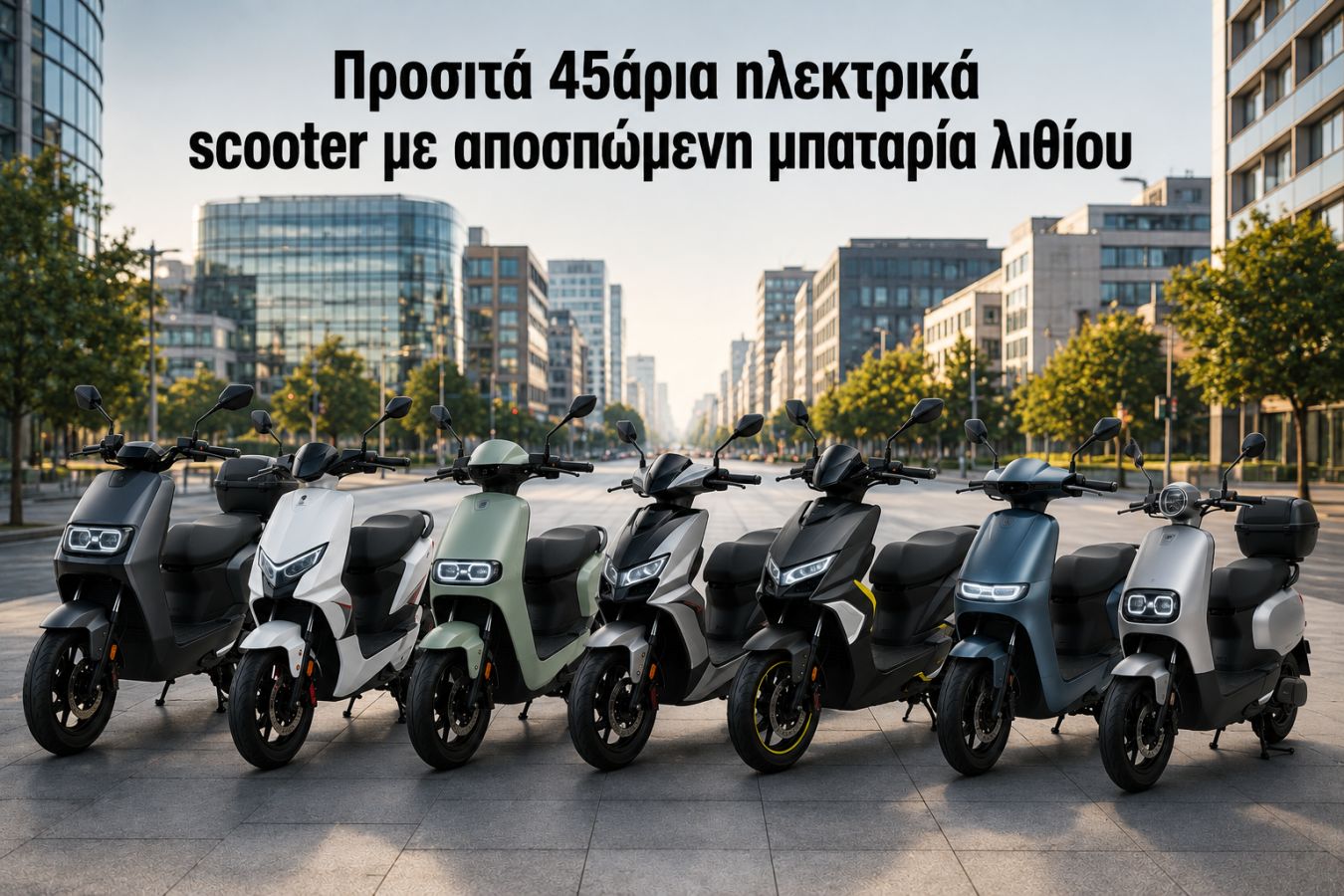 Η ηλεκτροκίνηση στα 45άρια scooter αποκτά ολοένα και περισσότερο πρακτικό χαρακτήρα, ειδικά όταν η μπαταρία δεν είναι μόνιμα τοποθετημένη στο scooter.