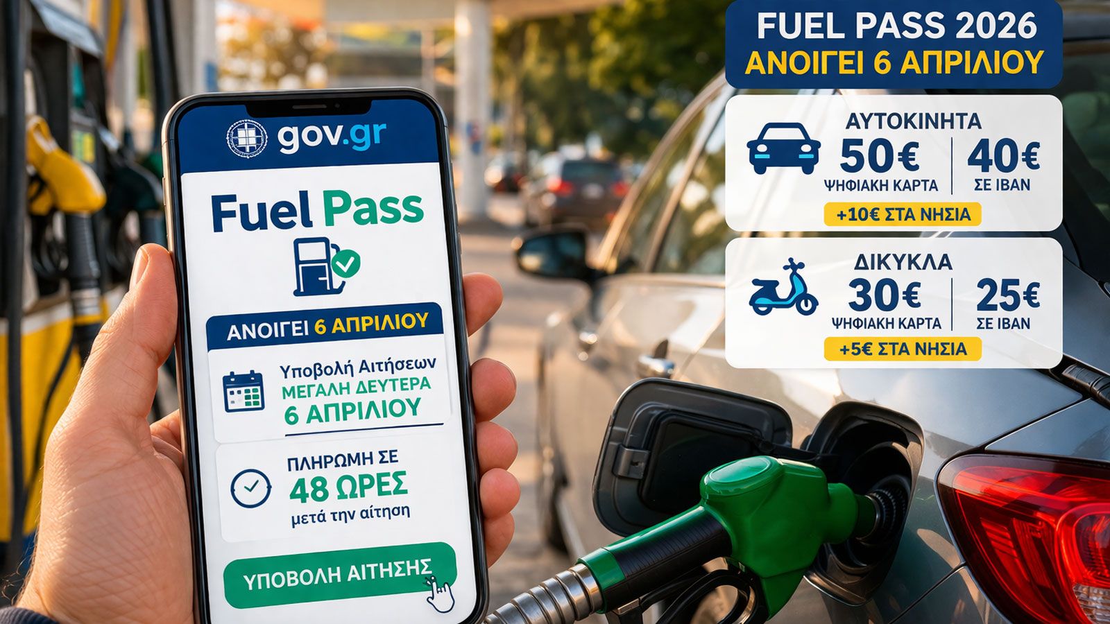 Fuel Pass 2026: Πότε ανοίγει η πλατφόρμα και πότε πληρώνεσαι