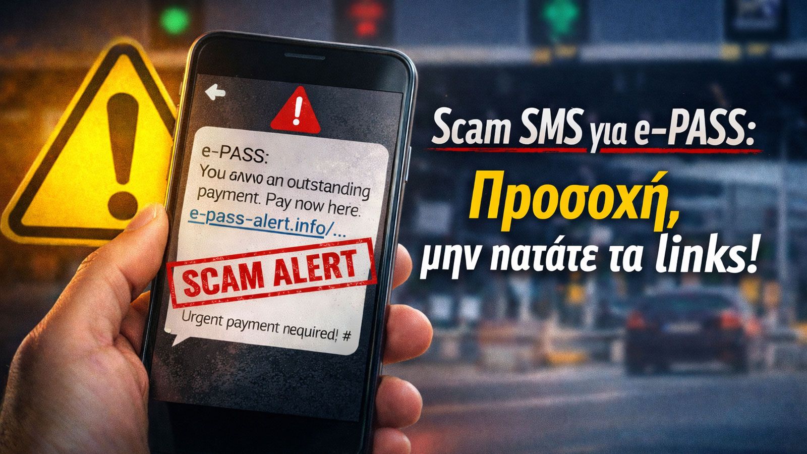 Scam SMS για e-PASS: Η Νέα Αττική Οδός προειδοποιεί – Προσοχή στις ψεύτικες οφειλές