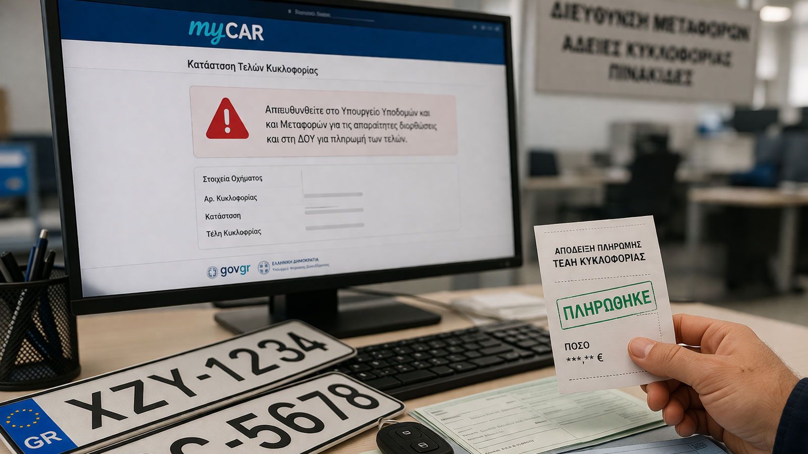 Τέλη Κυκλοφορίας - Από ένα σφάλμα κινδυνεύουν να τα πληρώσουν διπλά!