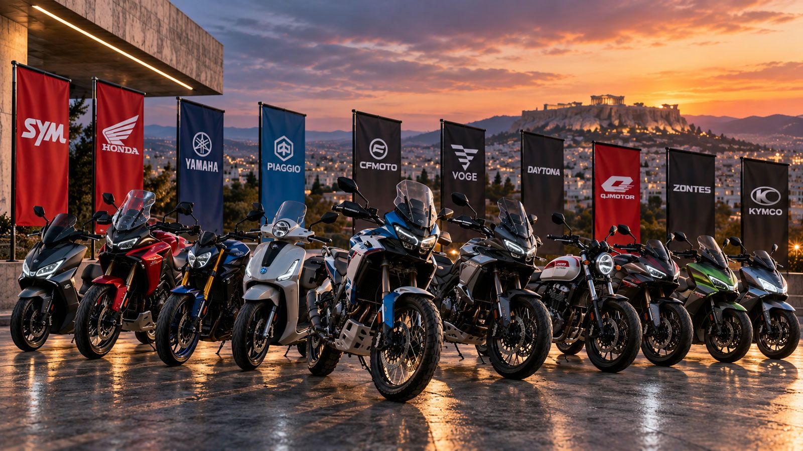 SYM πρώτη με 1.713 ταξινομήσεις και Honda δεύτερη με 1.712
