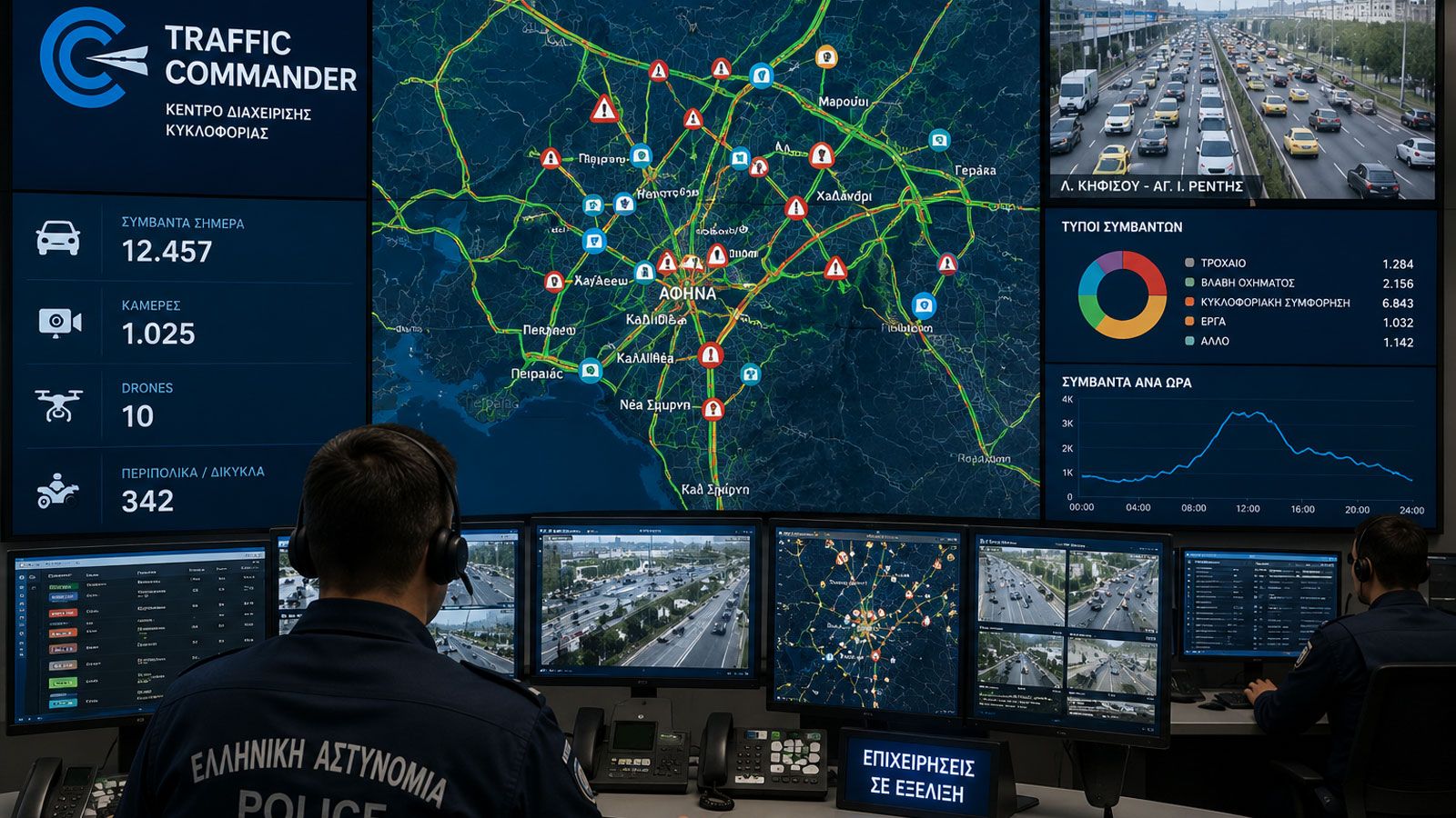 Το Traffic Commander αξιοποιεί 24 πηγές δεδομένων