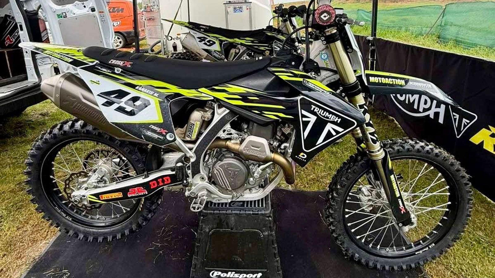 Όπως ανέφερε, οι ρυθμίσεις που έγιναν στην Triumph TF450X λειτούργησαν άψογα, επιτρέποντάς του να αισθανθεί απόλυτη εμπιστοσύνη και να οδηγήσει όπως α