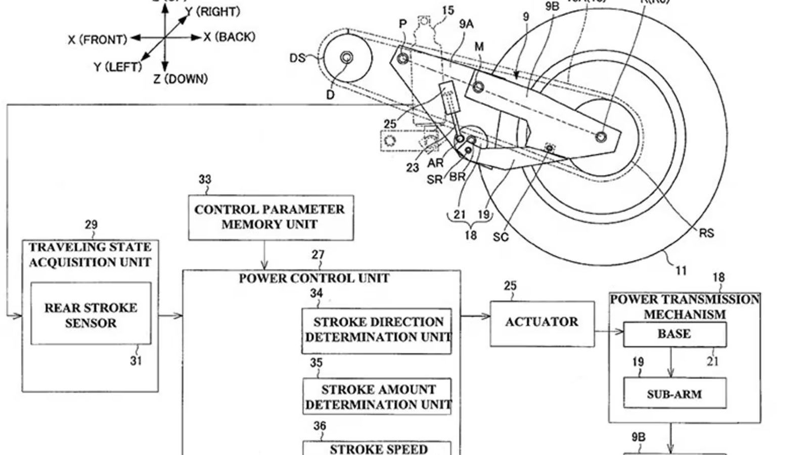 Θεωρητικά, ένα τέτοιο σύστημα lowering στο Yamaha R1 θα μπορούσε να αλλάξει τα δεδομένα στην πρόσφυση. Η βελτιωμένη μεταφορά βάρους θα βοηθούσε:
R
