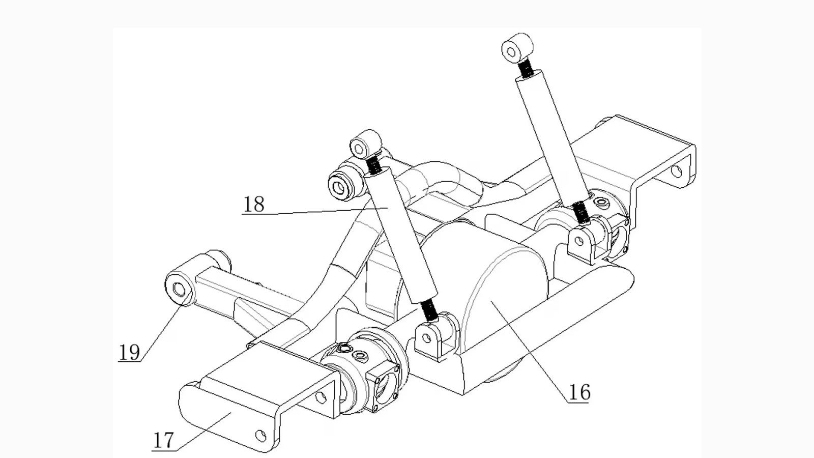 Σε μεγάλη γωνία κλίσης, ένα από τα πλευρικά αμορτισέρ επανέρχεται σε επαφή με το ψαλίδι, περιορίζοντας την υπερβολική κλίση και προσφέροντας ασφάλεια.