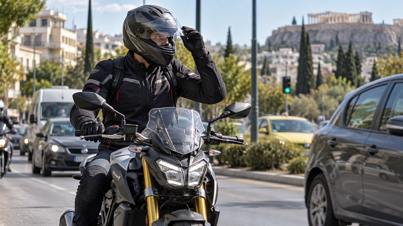 Βγάζεις το ένα χέρι από το τιμόνι; Τι ακριβώς λέει ο ΚΟΚ για τον μοτοσυκλετιστή